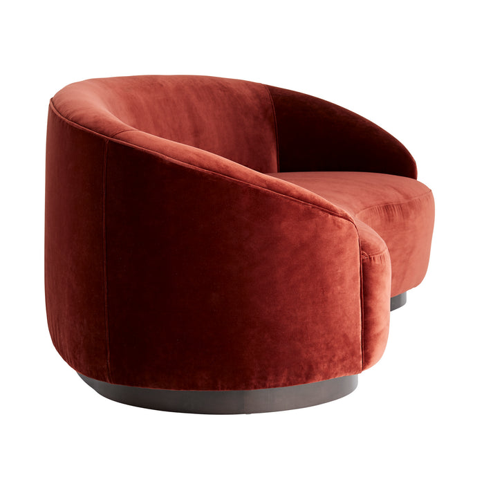 Arteriors 8150 Upholstery - Sofa, Paprika Velvet/Dark Walnut