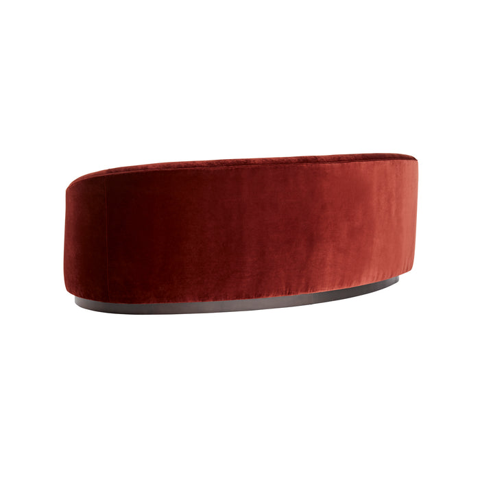 Arteriors 8150 Upholstery - Sofa, Paprika Velvet/Dark Walnut
