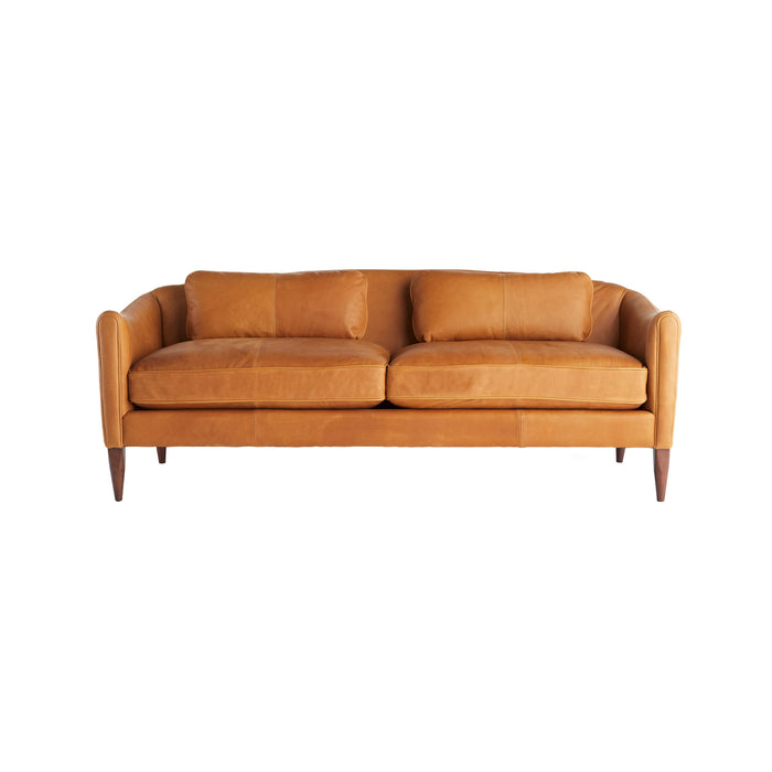 Arteriors 8154 Upholstery - Sofa, Butterscotch Leather/Dark Walnut