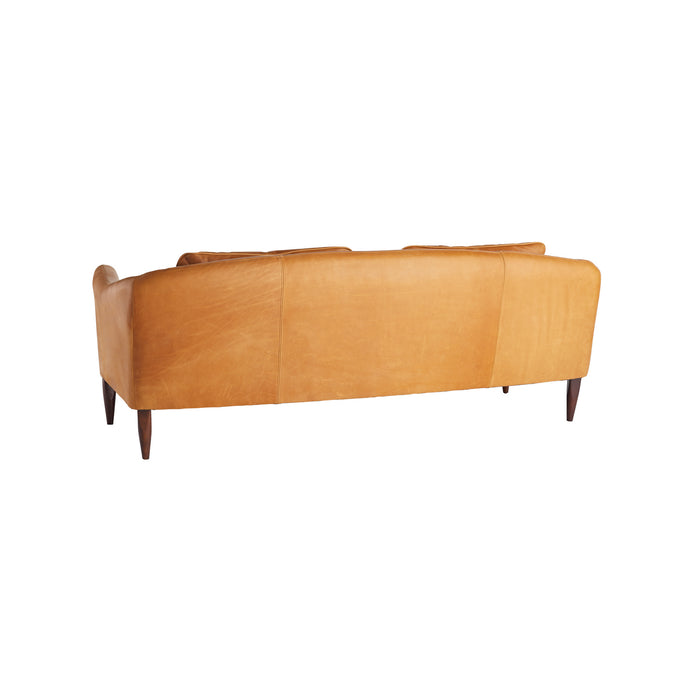 Arteriors 8154 Upholstery - Sofa, Butterscotch Leather/Dark Walnut