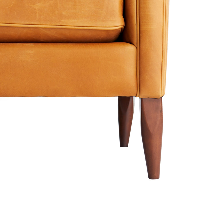 Arteriors 8154 Upholstery - Sofa, Butterscotch Leather/Dark Walnut