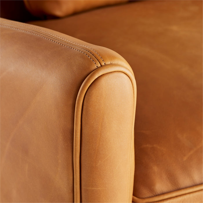 Arteriors 8154 Upholstery - Sofa, Butterscotch Leather/Dark Walnut