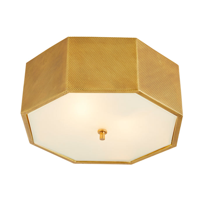 Arteriors 44763 Two Light Semi-Flush Mount, Antique Brass