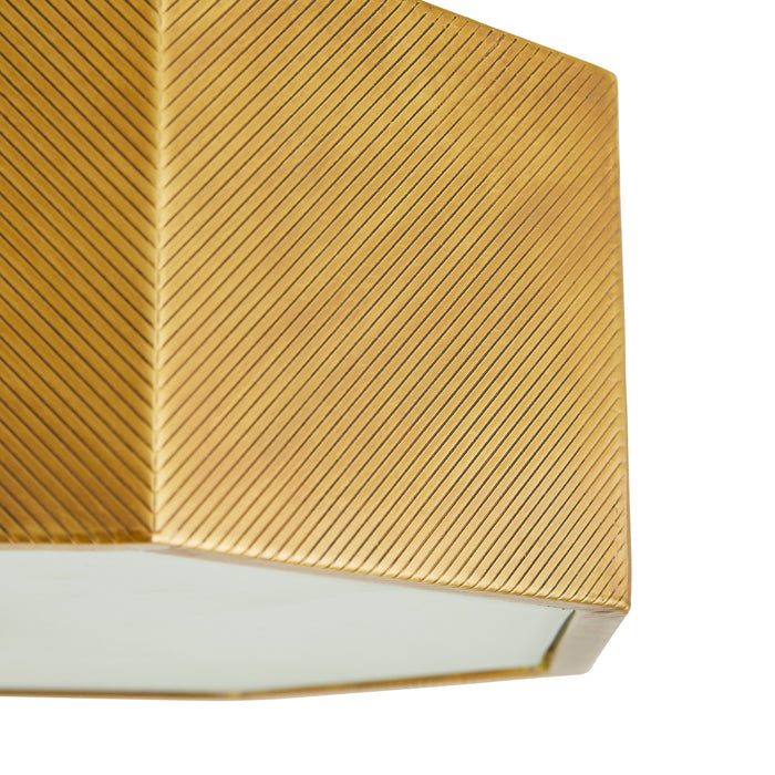Arteriors 44763 Two Light Semi-Flush Mount, Antique Brass
