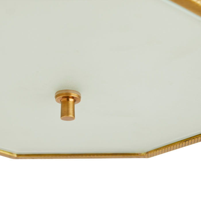 Arteriors 44763 Two Light Semi-Flush Mount, Antique Brass