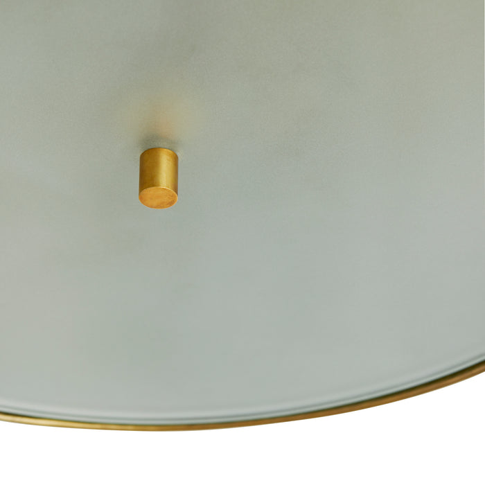 Arteriors 44764 Two Light Semi-Flush Mount, Antique Brass