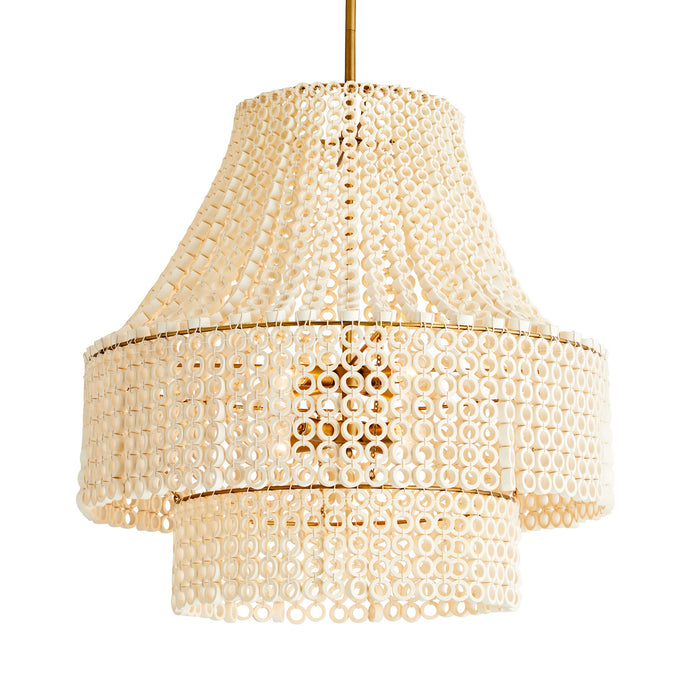 Arteriors 45110 Eight Light Chandelier, White