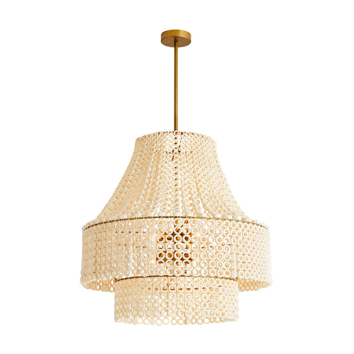 Arteriors 45110 Eight Light Chandelier, White