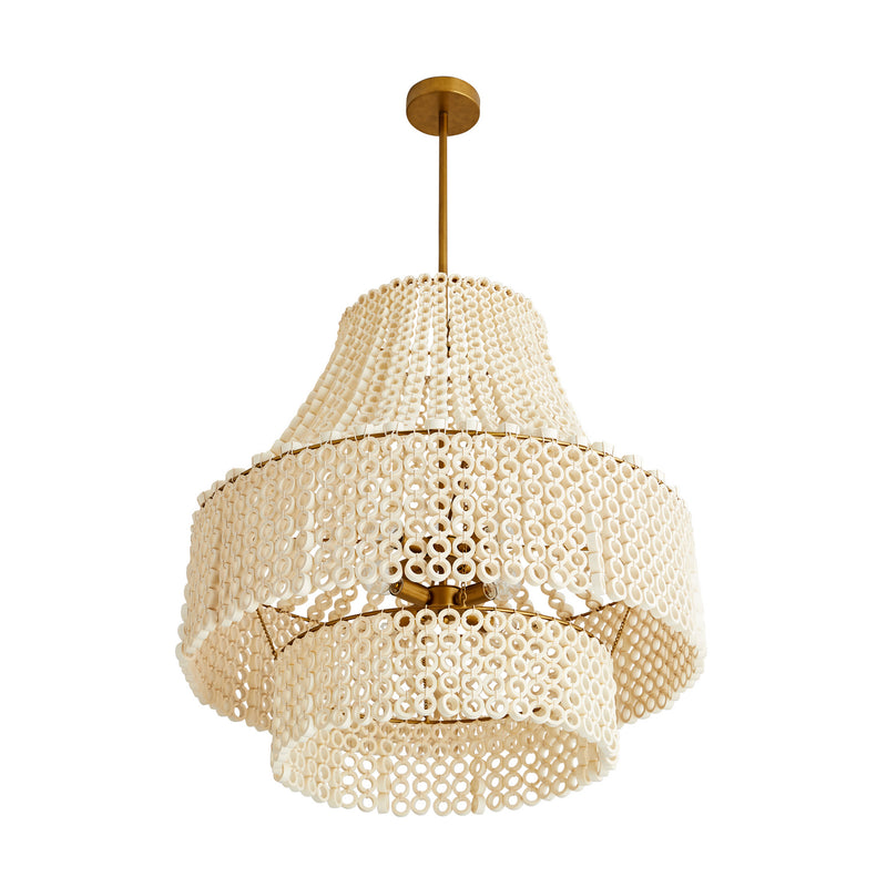 Arteriors 45110 Eight Light Chandelier, White