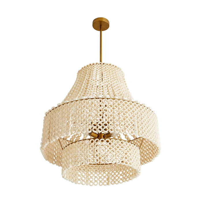Arteriors 45110 Eight Light Chandelier, White