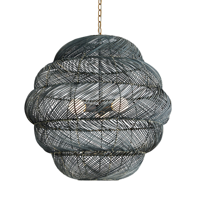 Arteriors 45624 Three Light Pendant, Dark Gray
