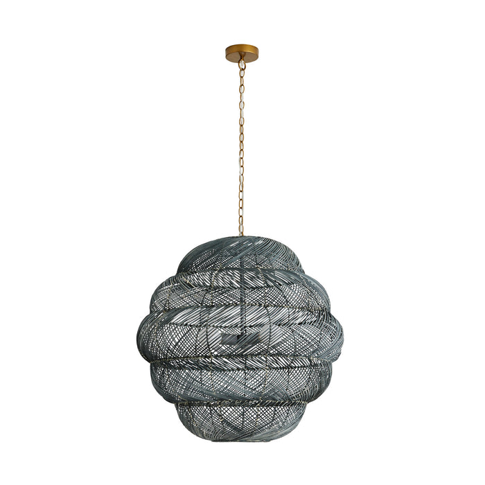Arteriors 45624 Three Light Pendant, Dark Gray