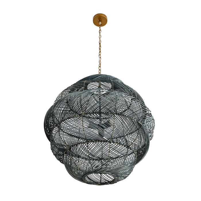 Arteriors 45624 Three Light Pendant, Dark Gray