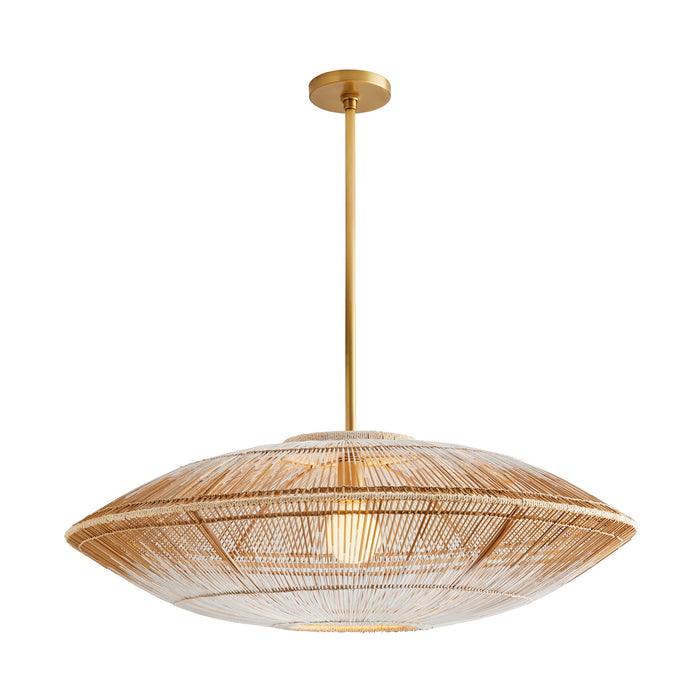 Arteriors 45625 One Light Pendant, White Ombre