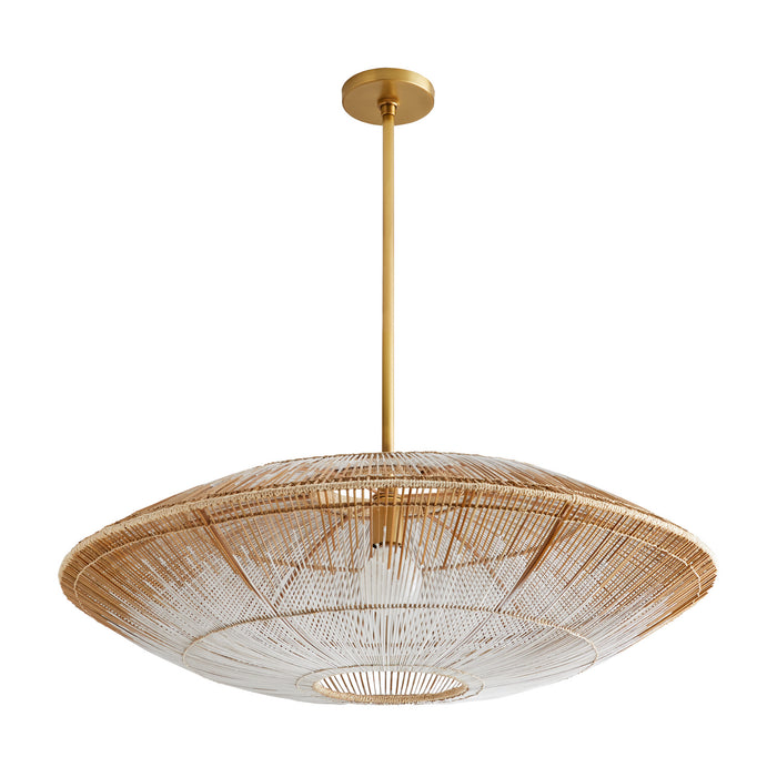 Arteriors 45625 One Light Pendant, White Ombre