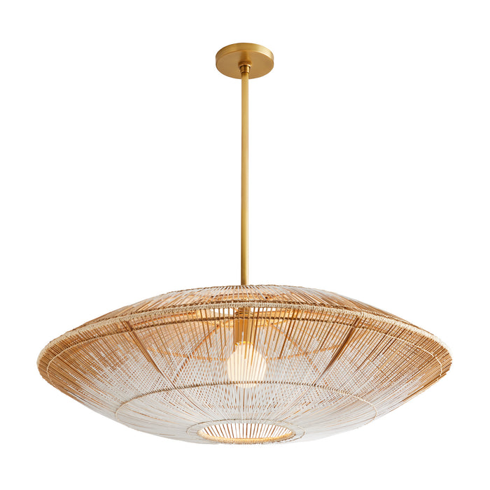 Arteriors 45625 One Light Pendant, White Ombre