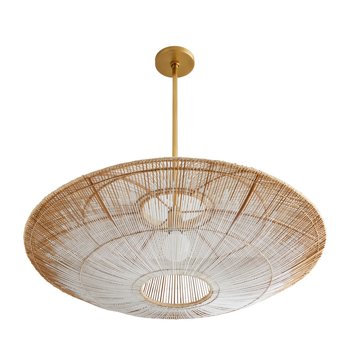 Arteriors 45625 One Light Pendant, White Ombre