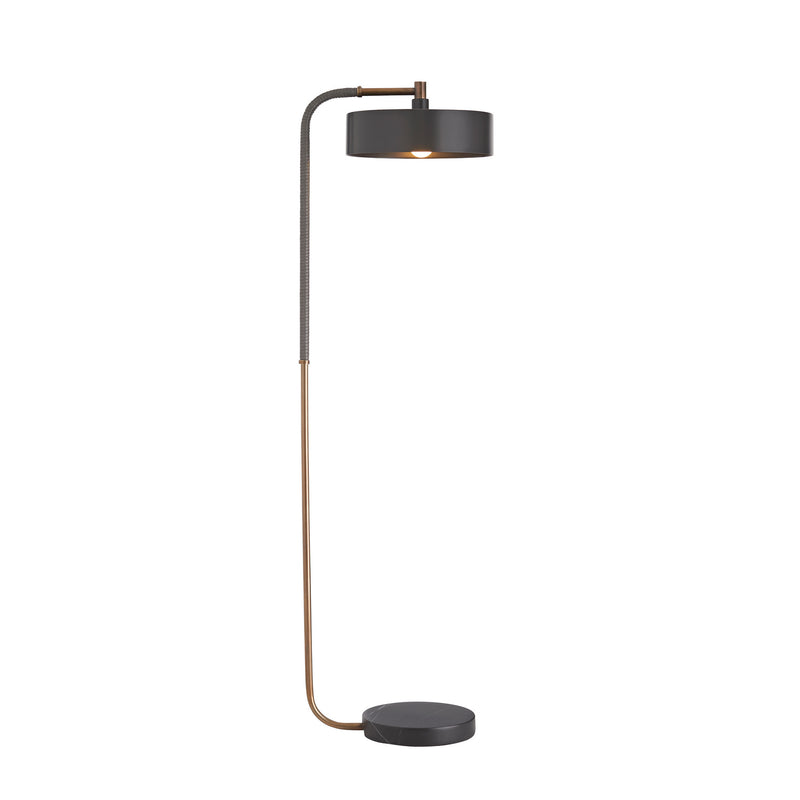 Arteriors 79813 One Light Floor Lamp, Heritage Brass