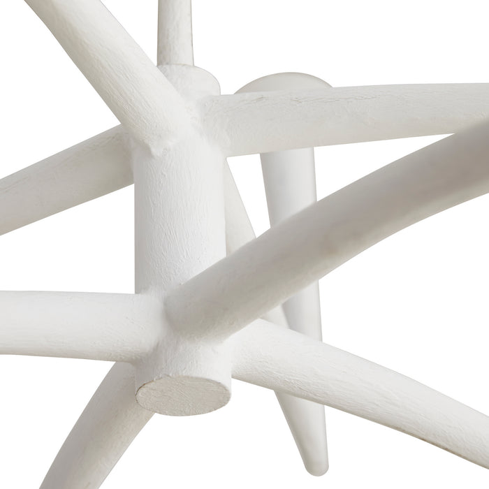 Arteriors 84062 Eight Light Chandelier, White Gesso