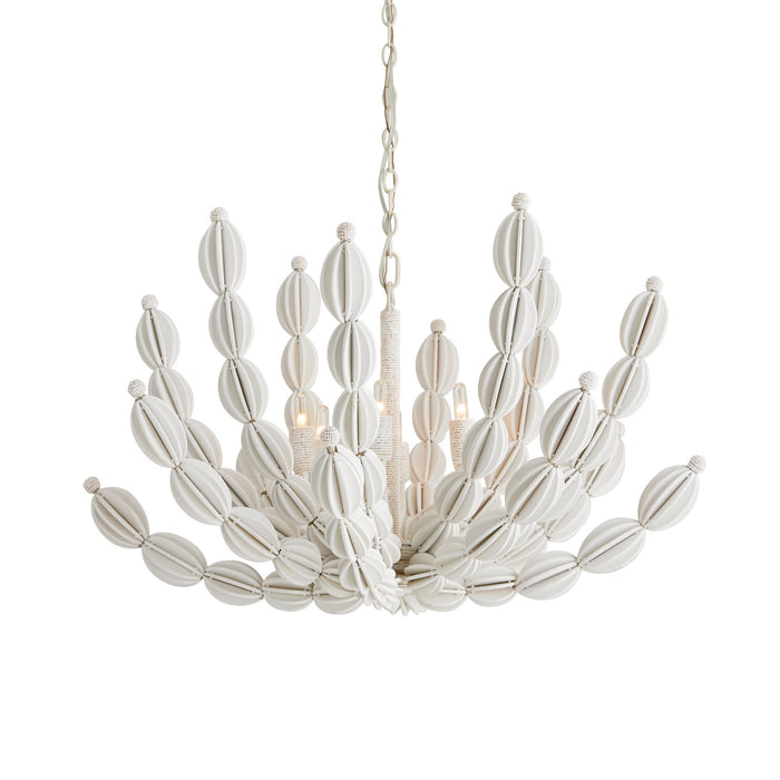 Arteriors 85021 Six Light Chandelier, White