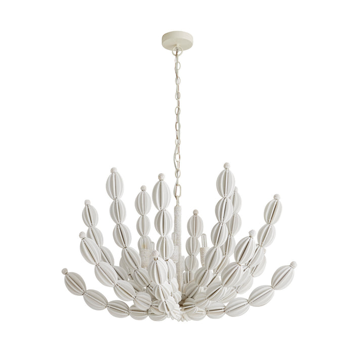 Arteriors 85021 Six Light Chandelier, White