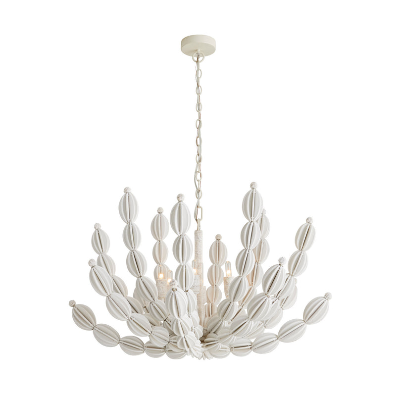 Arteriors 85021 Six Light Chandelier, White
