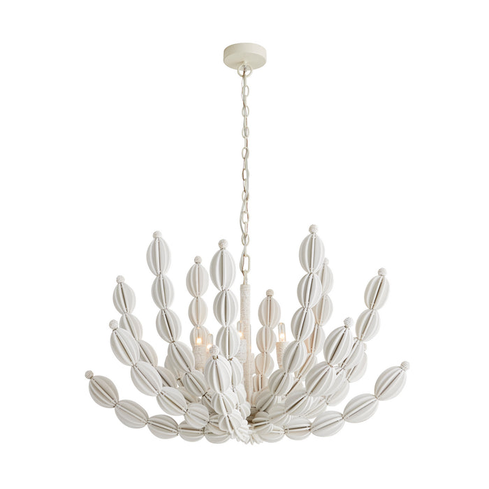 Arteriors 85021 Six Light Chandelier, White