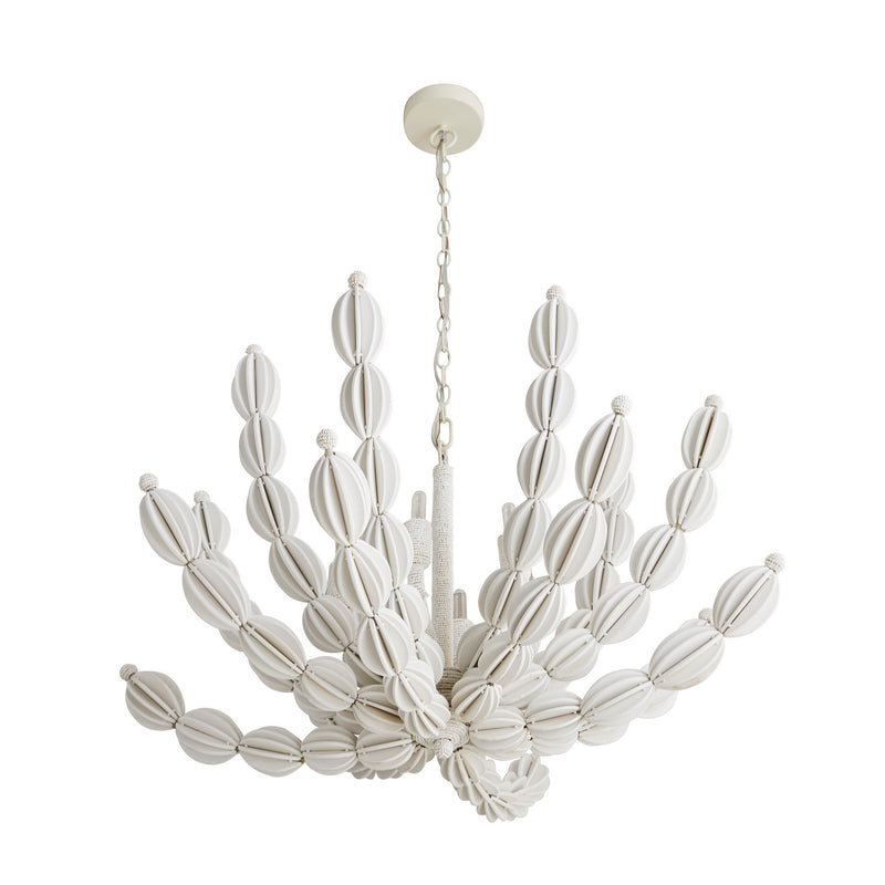 Arteriors 85021 Six Light Chandelier, White