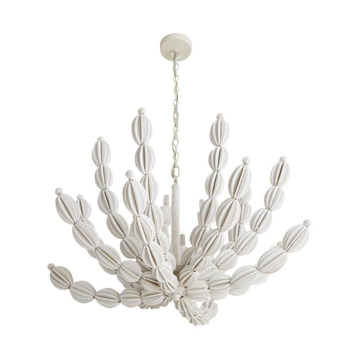 Arteriors 85021 Six Light Chandelier, White