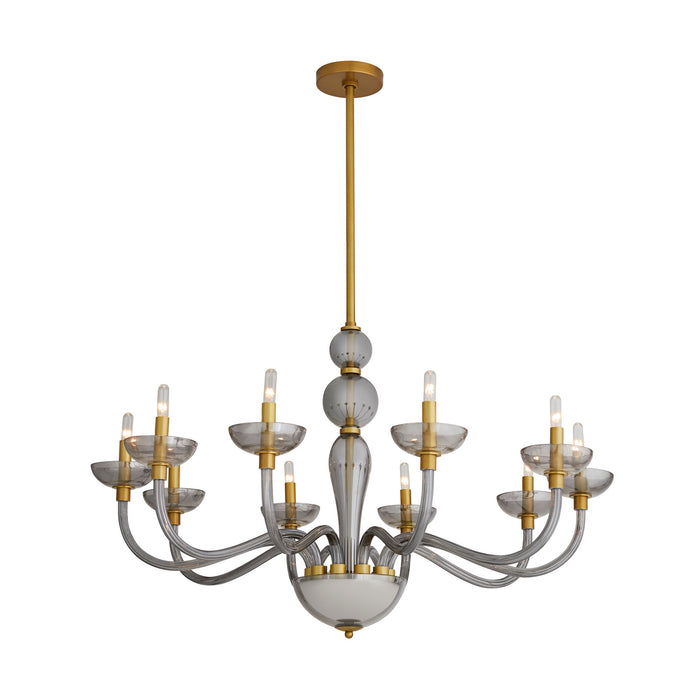 Arteriors 89479 Ten Light Chandelier, Smoke