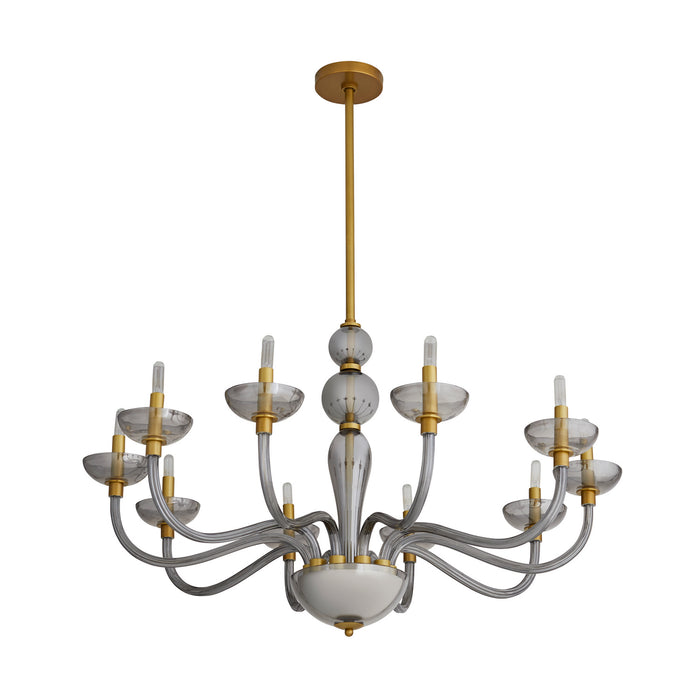Arteriors 89479 Ten Light Chandelier, Smoke