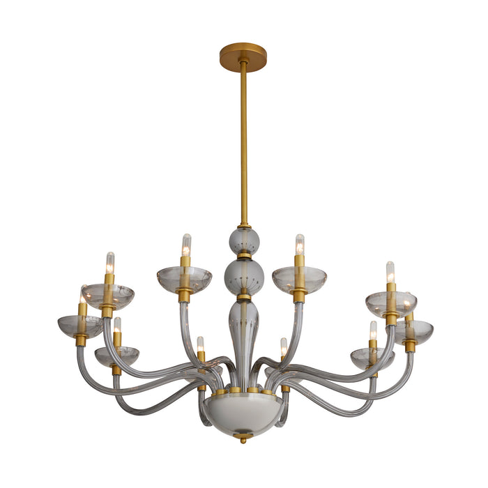 Arteriors 89479 Ten Light Chandelier, Smoke