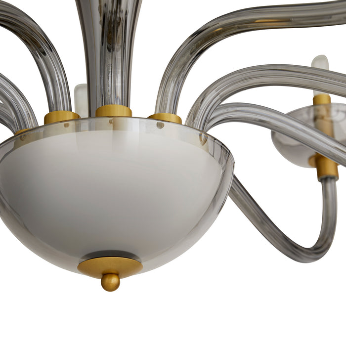Arteriors 89479 Ten Light Chandelier, Smoke