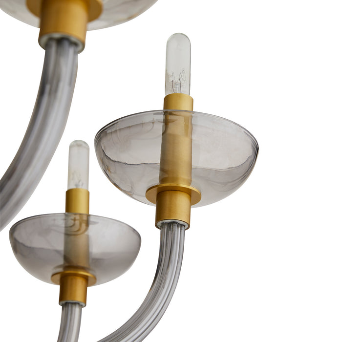 Arteriors 89479 Ten Light Chandelier, Smoke