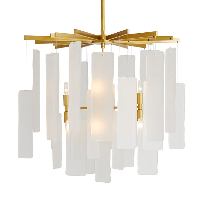 Arteriors 89480 Eight Light Chandelier, Frosted