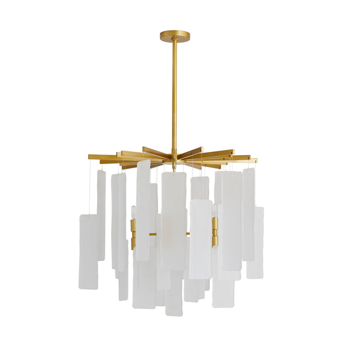 Arteriors 89480 Eight Light Chandelier, Frosted