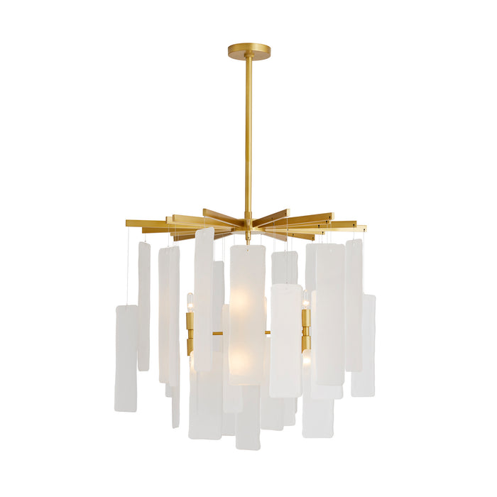 Arteriors 89480 Eight Light Chandelier, Frosted