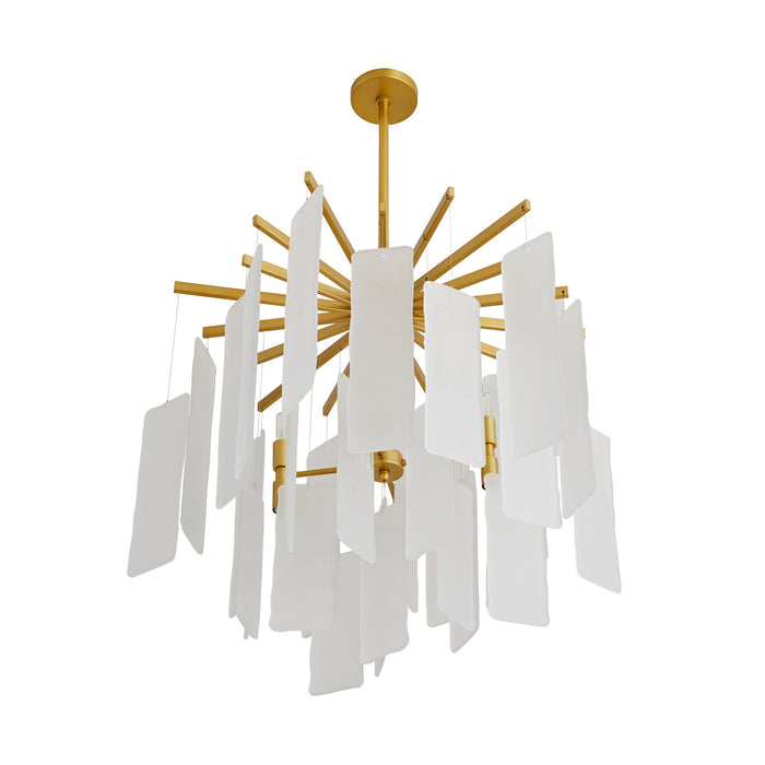 Arteriors 89480 Eight Light Chandelier, Frosted
