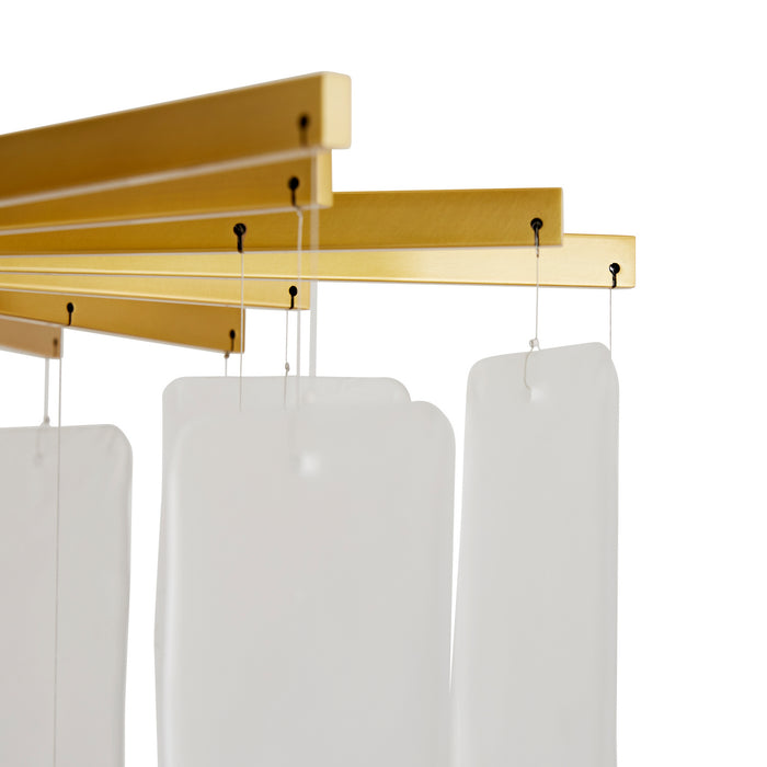 Arteriors 89480 Eight Light Chandelier, Frosted