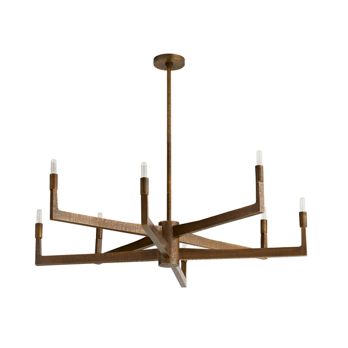 Arteriors 89485 Eight Light Chandelier, Antique Brass