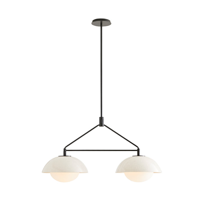 Arteriors DA49001 Two Light Linear Pendant, Ivory Stained Crackle