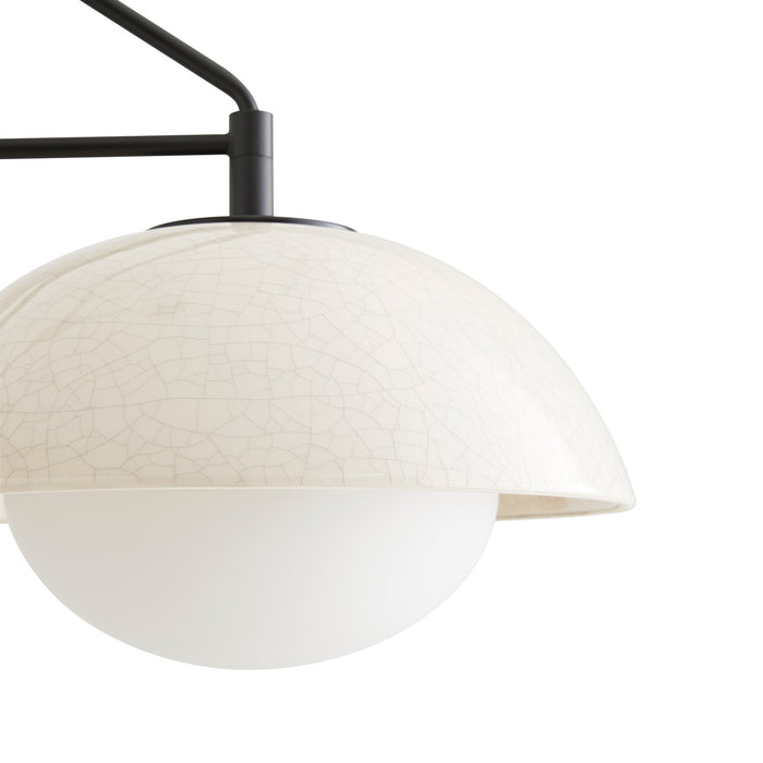 Arteriors DA49001 Two Light Linear Pendant, Ivory Stained Crackle