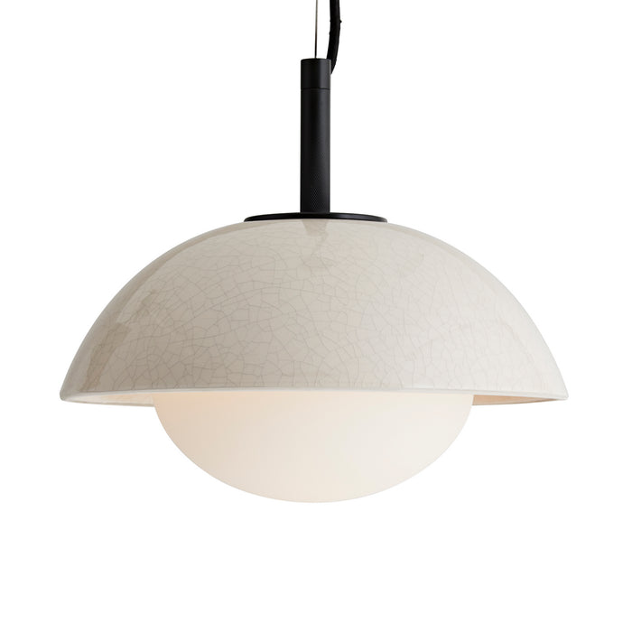 Arteriors DA49002 One Light Pendant, Ivory Stained Crackle