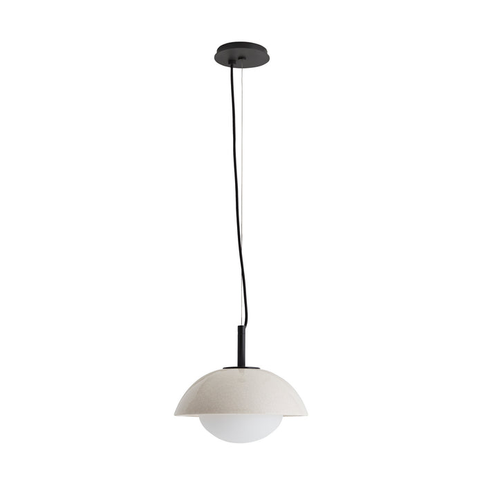 Arteriors DA49002 One Light Pendant, Ivory Stained Crackle