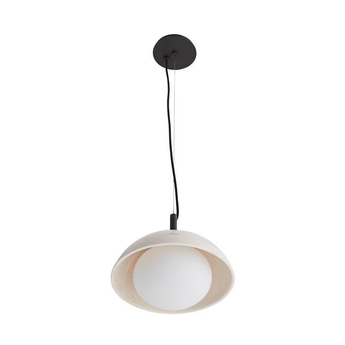 Arteriors DA49002 One Light Pendant, Ivory Stained Crackle