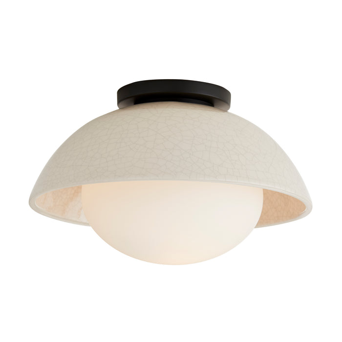 Arteriors DA49003 One Light Flushmount, Ivory Stained Crackle
