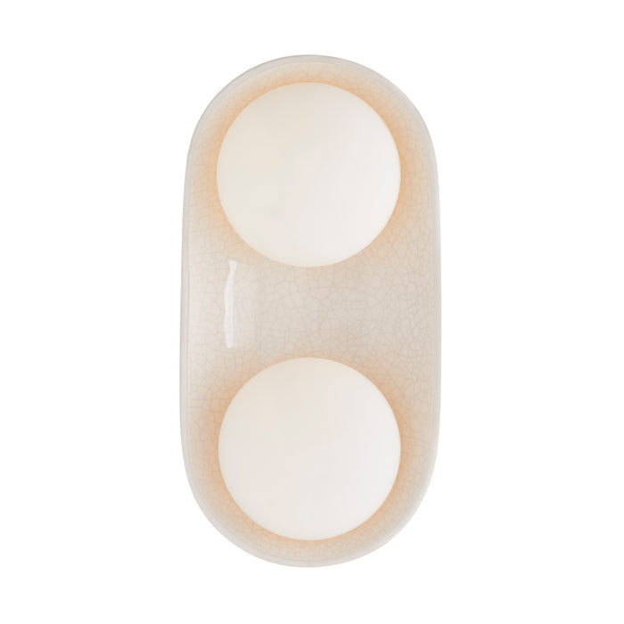 Arteriors DA49006 Two Light Wall Sconce, Ivory Stained Crackle