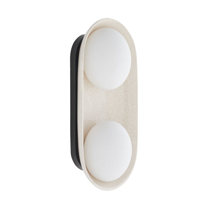 Arteriors DA49006 Two Light Wall Sconce, Ivory Stained Crackle