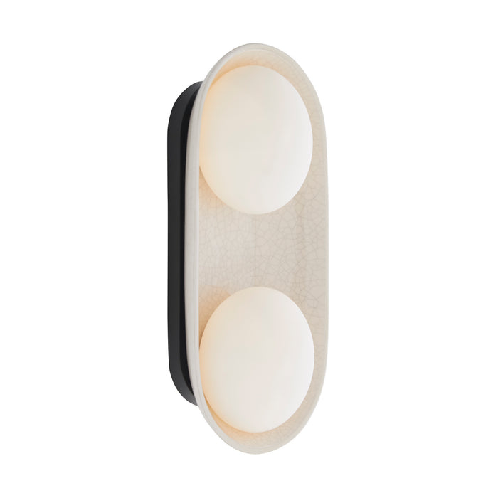 Arteriors DA49006 Two Light Wall Sconce, Ivory Stained Crackle