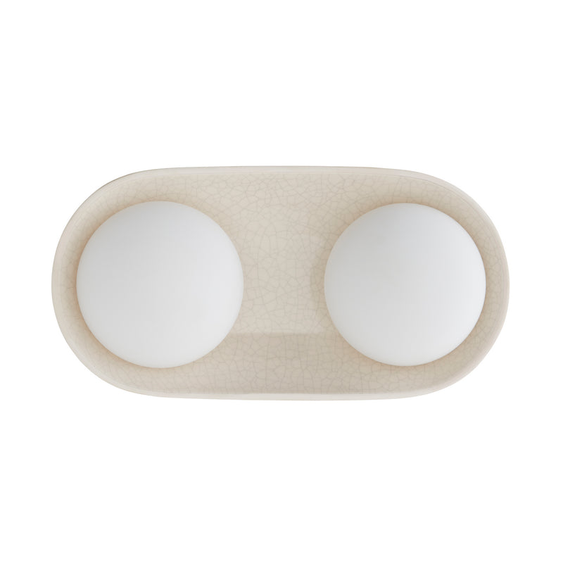 Arteriors DA49006 Two Light Wall Sconce, Ivory Stained Crackle